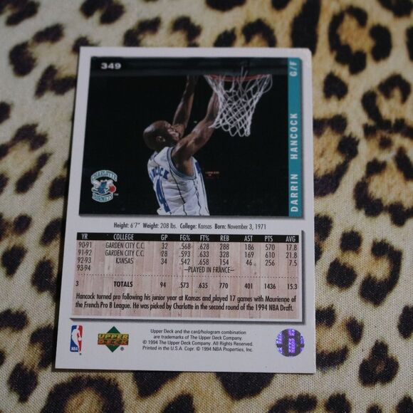 Darrin Hancock #349 Basketball Card - Picture 2 of 2